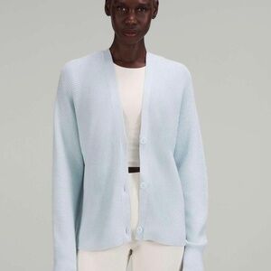 NWT Lululemon Merino wool-blend cardigan size 2 powder blue